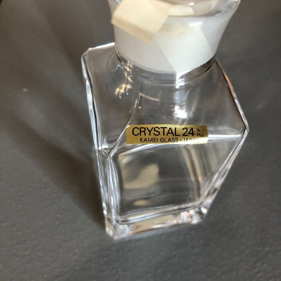 Williams Sonoma Grande Cuisine 24% Lead Crystal Kame Glass Bottle w Lid EUC - Picture 5 of 16